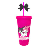 Vaso Liberty Con Popote 24oz Kuromi 60 Piezas Personalizados