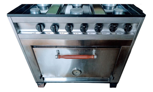 Cocina Industrial Eg 6 Hornallas  93 Cm Acero Inox. Poco Uso