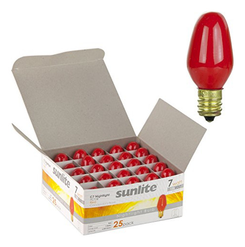 Bombilla Incandescente 7c7 Sunlite, 7w, Base Candelabro