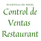 Plantilla Control De Ventas De Restaurant O Cafetería