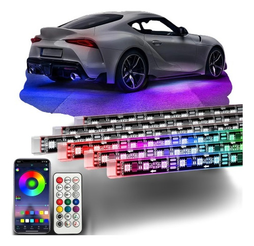 Ultra Kit Led Neon Carro Externo Rgb 16 Cores 358 Efeitos 