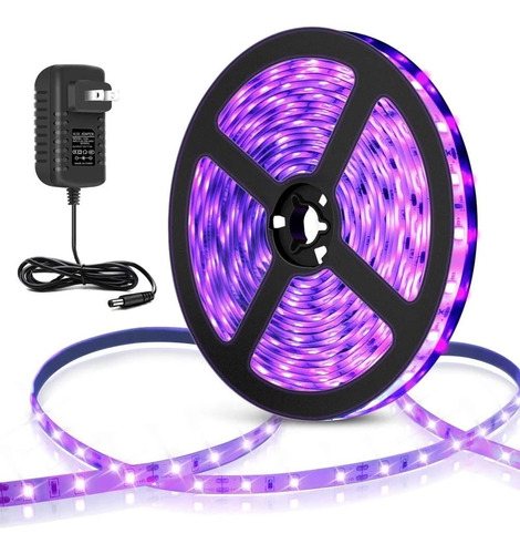 Luz Ultravioleta 5 Metros + Eliminador Tira Led Uv Curado