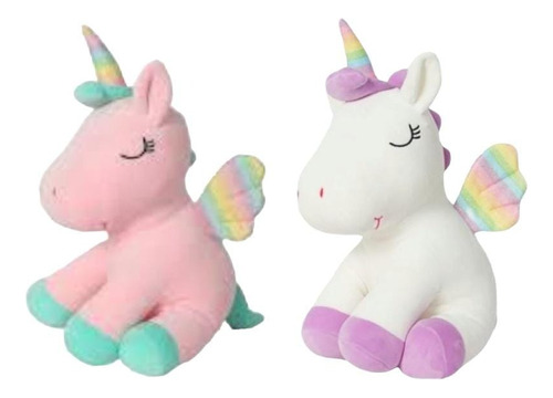 Hermoso Peluche Unicornio Sentado Grande Super Kawai