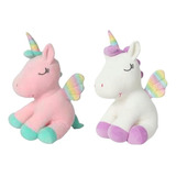 Hermoso Peluche Unicornio Sentado Grande Super Kawai