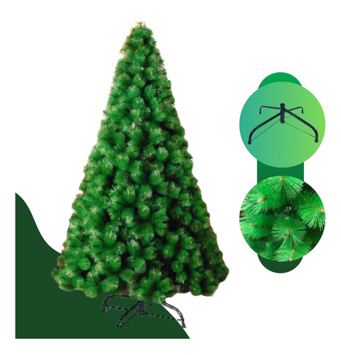 Árvore De Natal Decorativa Pinheiro 2,10mt Verde - Luxo