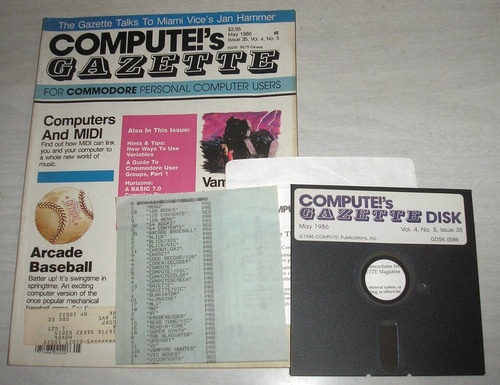 Compute Gazette Mag For Commodore 64/128  May 1986