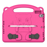 Capa iPad 7 E 8 10.2  Super Proteção Infantil Panda C/ Alça 