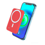 Cargador Inalambrico iPhone Bateria Externa Magnetica Roja