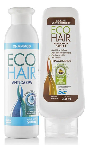 Eco Hair Shampoo + Acondicionador Tratamiento Anticaída Pelo