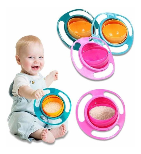 Plato Gyro Bowl Antiderrame 360 Para Bebes 