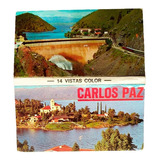 Tira Album De 14 Postales Antiguas De Carlos Paz A Color