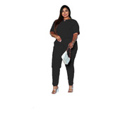 Conjunto Feminino Plus Size Blusa E Calça Modinha Blogueira