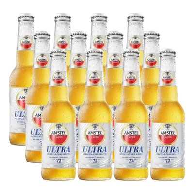 Pack 12n Cerveja Amstel Ultra Sem Zero Glúten 275ml Low Carb | Frete grátis