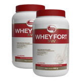 2x Whey Fort 900g Neutro - Vitafor