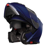 Capacete X11 Turner Solides Rococop Articulado Escamoteável Cor Azul Tamanho Do Capacete 60