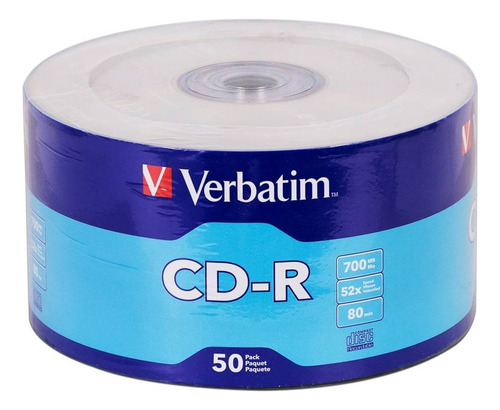 600 Disco Cd-r Verbatim Logo 52x 80min 700 Mb 