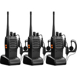 Walkie Talkies De Largo Alcance Con Auriculares, Paquete De 