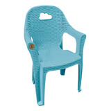 Silla Infantil Plastico Rattan Resistente En Colores 1 Pieza