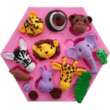 Molde Animales Safari Silicona Fondant Repostería