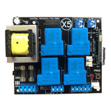 Placa Central Comando Motor Portão X5 Trifásica Industrial Cor Preto Frequência 433mhz 110v/220v