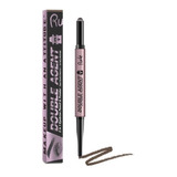 Delineador De Cejas Double Agent Neutral Brow Rude Cosmetics Color Black Brown  Café Oscuro