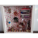 Cuadro 3d Cuarto De Costura Miniatura Estilo Shabby Chic 