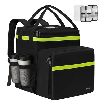 Mochila De Repartidor Termica, Mochila Delivery De Comida Y Pizza, Expandible Y Impermeable, Ytonet 6173 Color Negro | Envío gratis