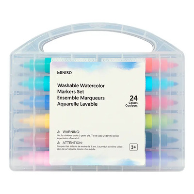 Miniso Paquete De Marcadores Lavables 24 Colores | MercadoLibre