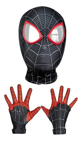 Máscara Y Guantes De Cosplay De Spiderman Miles Morales, Col