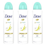 Pack X3 Dove Antitranspirante Go Fresh Pera Y Aloe Vera