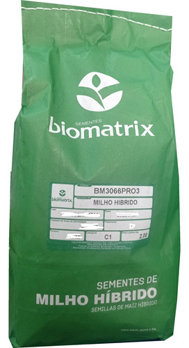 Semente Milho Hibrido Biomatrix Bm 3066 Pro 3 - 2kg