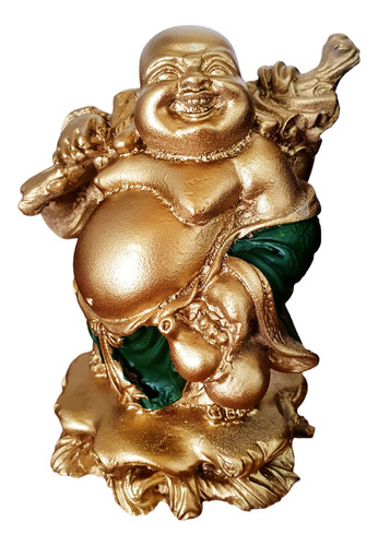 Buda Chinês Gordo Feliz Sorte Budismo Resina Amuleto Sorte
