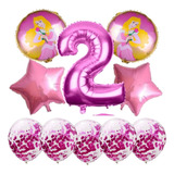 Pack Globos Princesa Aurora X5 + Latex