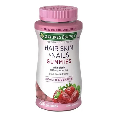 Gomitas Nature's Bounty Cabello Piel Uñas Fresa Vitaminas Biotina B7 B8 | Envío gratis