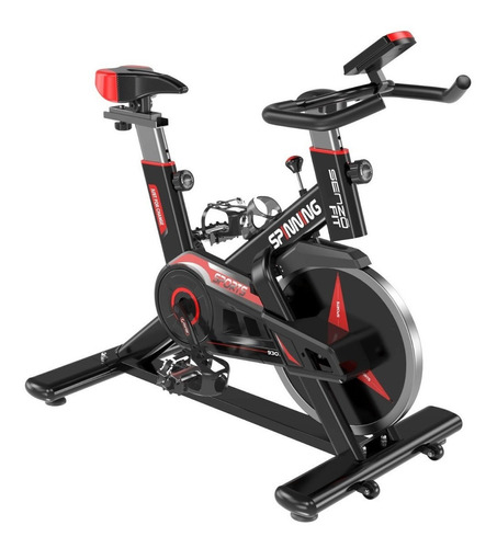 Bicicleta Estatica Spinning Fitness Deportes Senzo Fit Color Negro/rojo