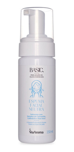 Espuma Facial Neutra Basic Via Aroma  150ml