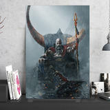 Cuadro Decorativo Kratos God Of War Ragnarok Gamer Art 30x45