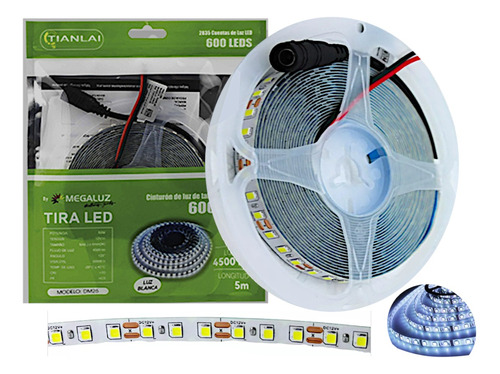 Tira Led 50w 4500lm Luz Blanca 600 Leds 5 Metros Interiores