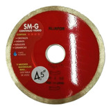 Disco Diamantado Aliafor Sm-g 115mm Para Vidrio Con Agua Color Rojo