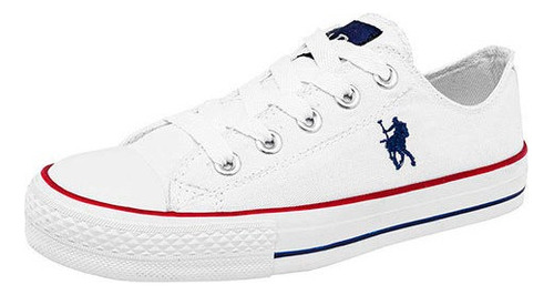 Tenis Jr Casual Dama Skate American Polo 2189 Blanco