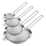 Colador Acero Inoxidable Cernidores Escurridor Cocina 4pcs