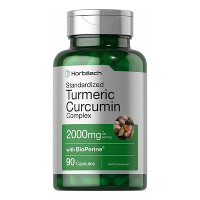 Turmeric Curcumin Con Bioperina 2000mg(90 Cápsulas) Horbaach Sabor Curcuma | Envío gratis