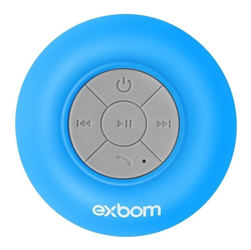 Mini Caixinha Som Bluetooth Prova Água Ventosa Cs-a6bt-azul