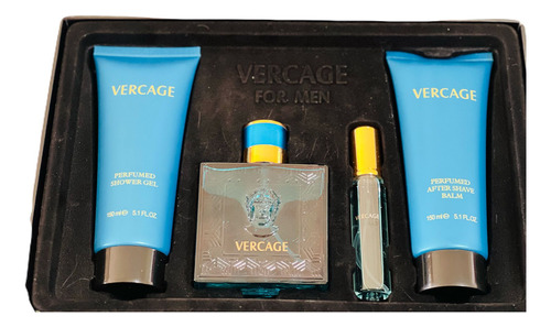 Kit Vercage Edt 100ml + Perfume 20ml + Gel De Banho + Pós Barba