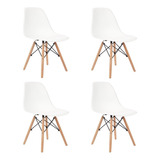 Silla De Comedor Garden Life Eames, Estructura Color Blanco, 4 Unidades