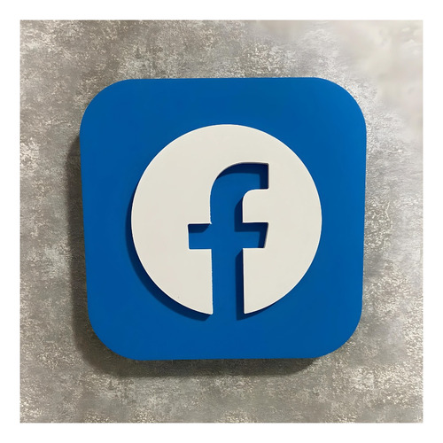 Facebook App Ícone Rede Social Decoração Podcast Aplicativo 