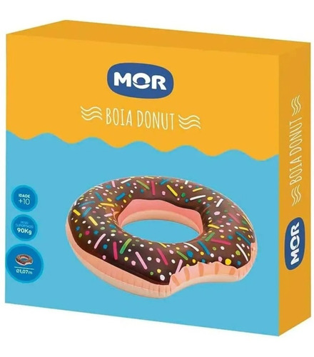 Boia Inflável Donut Rosa Ou Marrom  Tamanho 107cm. Unidade