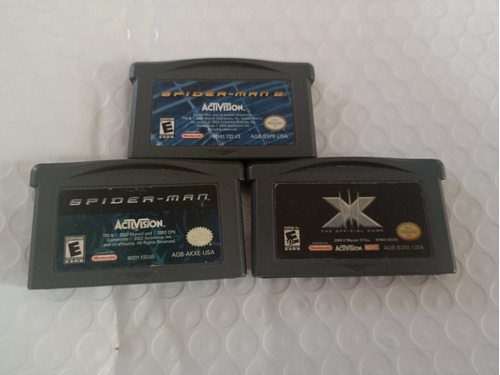 Lote 3 Juegos Super Héroes Xmen & Spiderman Usados Gameboy 