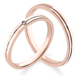 Alianças Casamento 2mm Banhada Ouro Rose 18k Legitima (791) 