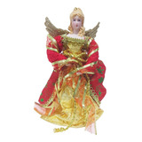 Angel Artesanal Rojo Oro 20 Cm #30977 - Sheshu Navidad